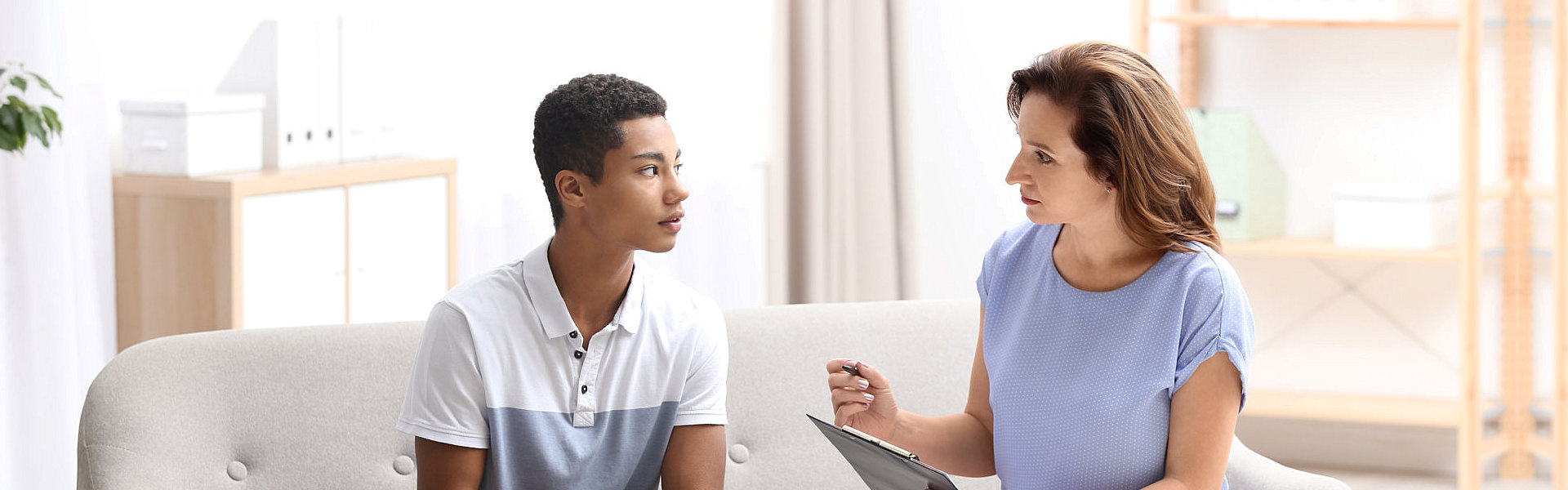 psychiatrist and his patient talking