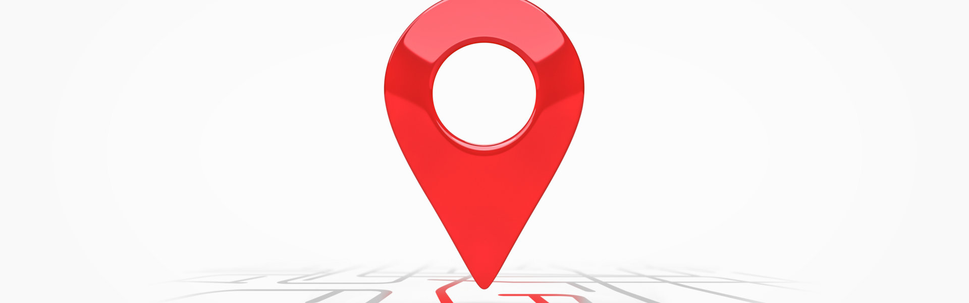 Red location symbol pin icon